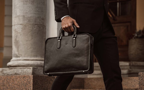 elegant laptop bag brown leather