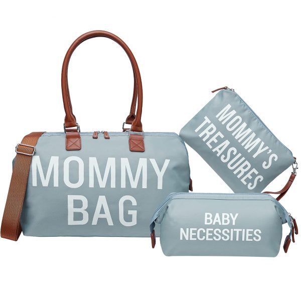 Blue Gray Diaper tote Bag