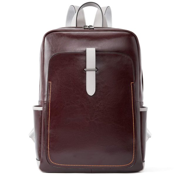 leather laptop backpack