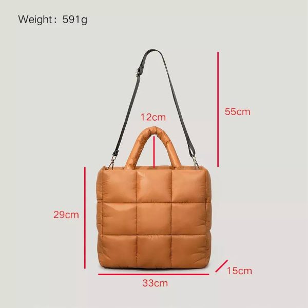Quilted Nylon Tote Bag - Image 8